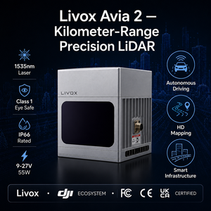 เซ็นเซอร์ LiDAR Livox AVIA2 1535nm แบบสแกนไม่ซ้ำกัน ระดับ Class 1 IP66 50W M12 สำหรับการทำแผนที่ด้วย UAV หุ่นยนต์ ADAS และการขับขี่อัตโนมัติ - Product Image 3