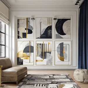 Impression sur toile de <span class=keywords><strong>collage</strong></span> multimédia aquarelle moderne, décoration murale numérique – Nature morte en cristal et porcelaine, style contemporain - Product Image 3