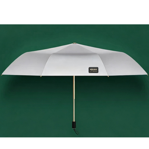 Ombrello da Viaggio Moderno a Doppio Strato Antivento, Compatto Pieghevole in Tre Sezioni, Resistente a Venti di 12m/s, Rivestimento Argentato, 98cm - Product Image 3