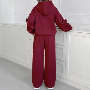 Gli adolescenti di alta qualità 2 pz indossano felpe con cappuccio + pantaloni di cotone ispessimento autunno inverno vestiti set per le ragazze - Product Image 6