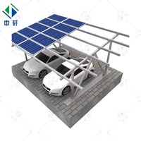 Sistema de Montaje para Carport Solar Resistente con Aleación de Aluminio y Acero al Carbono, Alta Resistencia al Viento 216 km/h, para Estacionamientos y Carga de Vehículos Eléctricos