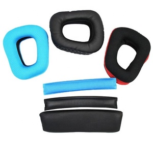 Vente Flash : Coussin de remplacement en cuir protéiné de haute qualité pour bandeau supérieur souple des casques Logitech G35, G930, G430 - Product Image 3