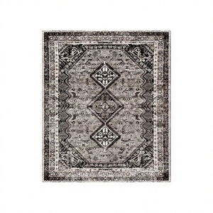 Alfombra Turca Adiva, Tejida a Máquina, Diseño Jacquard 11, Geométrica, Lavable, de Pelo Corto, Delgada, con Base de Goma Antideslizante, para Uso Doméstico - Product Image 1