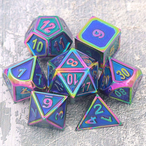 Juego de dados de dragón y mazmorras personalizado de 16MM, juego de dados de Metal poliédrico de aleación de Zinc para juegos de mesa - Product Image 1