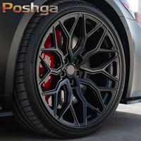 Jantes forgées noires mates, jantes en alliage concaves profondes, 17 18 19 20 22 pouces, jantes de voiture 5*112 5*114.3, jantes pour RS6 A7 RS7 SQ7 M3