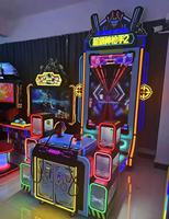 Machine de jeu d'arcade de tir à 2 joueurs avec lumières LED, simulateur de tir à double pistolet à monnayeur pour centres de jeux, version anglaise, adapté aux enfants, en fer et plastique