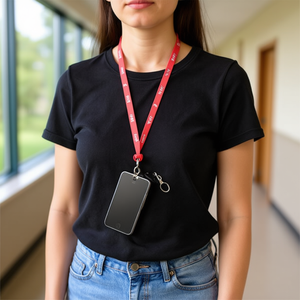 Cordino in nylon ILAN 2,5x45 cm con clip per telefono, tessera identificativa, portachiavi - Product Image 3