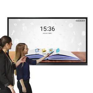 Sıcak satış sınıf dijital için 65 75 85 inç interaktif tahta akıllı beyaz tahta konferans düz panel ekran
