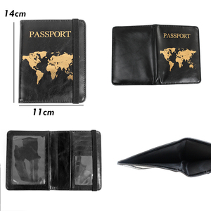 Cartera para Pasaporte con Tarjetero, Funda de Cuero PU para Pasaporte con Logotipo Impreso, Fundas para Tarjetas, Tarjetero - Product Image 2
