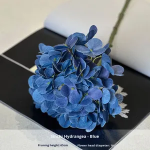 Tessuto di seta blu fiori artificiali rose e tulipani per matrimoni casa salotti e alberghi - Product Image 6