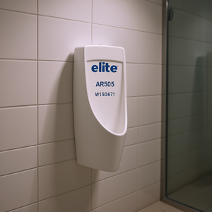 Elite Urinal AR505 Wall Mounted Sensor 0.125 Gpf Vitreous China Modern Design - Product Image 2