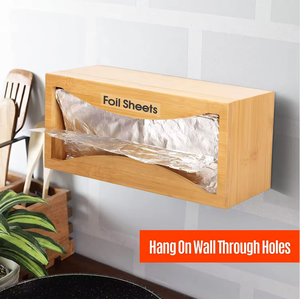 Tiroir <span class=keywords><strong>de</strong></span> <span class=keywords><strong>cuisine</strong></span> Distributeur <span class=keywords><strong>de</strong></span> film alimentaire Réutilisable Robuste Maisons Design <span class=keywords><strong>Original</strong></span> Bambou Distributeur <span class=keywords><strong>de</strong></span> film plastique - Product Image 5