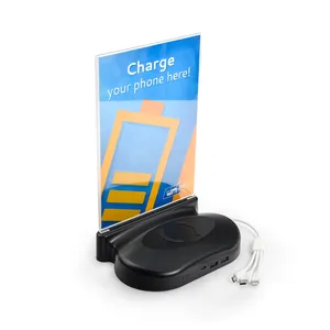 new technology products 2024 wireless charger menu display power bank 20000 mah for restaurant coffee shop desktop