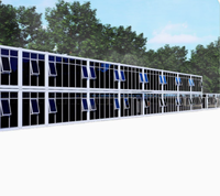 Maison conteneur préfabriquée modulaire en acier de 20 pieds avec mur rideau en verre pour bureau, studio, jardin, extérieur