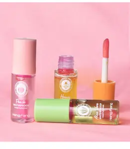 中国工厂销售天然化妆唇部美容保湿粉色变色天然芦荟果冻润唇膏