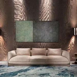 高端客厅沙发3座优雅设计舒适粒面布艺奢华沙发套装家具