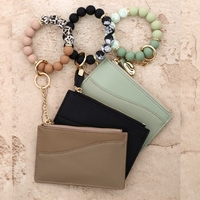 Portefeuille compact en cuir PU pour femme, élégant et simple, avec porte-cartes bancaires et bracelet perlé - Haoxuan Back School Diwali