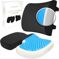 Coussin de siège en gel à mémoire de forme coussin de dos et de fesses pour sciatique coccyx douleur à la hanche oreiller de soutien lombaire rembourré pour Coxyx