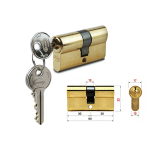 Serratura a Mortasa per Porte Cilindriche Sagomate 78mm, Serratura per Porte in Vetro con 3 Chiavi in Ottone 35X43 210Kd3543, Serratura a Pannello per Applicazioni su Porte Made in Italy - Product Image 1
