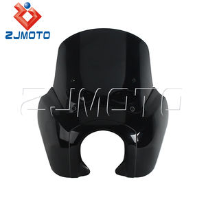 Parabrisas Estilo Club para Faro Delantero de Harley Dyna <span class=keywords><strong>2006</strong></span>-2017 - Compatible con Low Rider/Street <span class=keywords><strong>Bob</strong></span>/<span class=keywords><strong>Fat</strong></span> <span class=keywords><strong>Bob</strong></span> con Soporte Baja Designs LP6 - Product Image 2