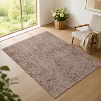 Tapis à poils ras lavable en machine, style bohème, doux, antidérapant, pour chambre et salon