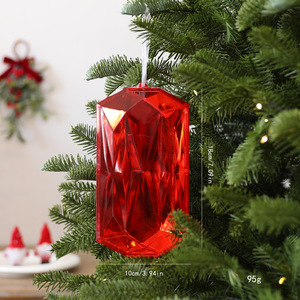 Adornos Navideños Acrílicos Transparentes Facetados LINGKAI, Adornos Colgantes de Varias Formas y Colores, Decoración para Árboles de Navidad - Product Image 5