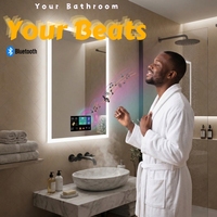 Espejo de Baño Inteligente Vercon con IA, Antivaho, Temporizador para el Cepillado de Dientes, Marco de Aluminio, Conexión Bluetooth Estable
