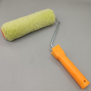 Pinceau à <span class=keywords><strong>rouleau</strong></span> à <span class=keywords><strong>peinture</strong></span> vert <span class=keywords><strong>de</strong></span> 9 pouces <span class=keywords><strong>de</strong></span> qualité industrielle et bricolage manche en plastique microfibre polyester acrylique personnalisable pour le nettoyage - Product Image 5
