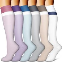 Chaussettes de compression unisexes en cuivre OEM pour le soutien du genou pour les infirmières en cours d'exécution randonnée récupération chaussettes de sport
