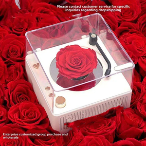 Altavoz con Diseño de Rosa y Luces LED, Lindo Altavoz Bluetooth para el Hogar, Fiestas, <span class=keywords><strong>Karaoke</strong></span> y Viajes, Sistema de Sonido Moderno - Product Image 3