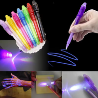 Fabrication bon marché en gros UV LED Light Magic Pen Invisible Ink Pen
