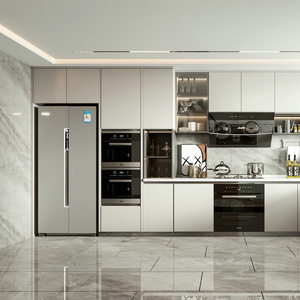 מפעל ארון מטבח מותאם אישית סטים גימור מסוגנן עם אחסון מתכווננת בנייה עמיד סטים ארון בנייה עמיד - Product Image 5