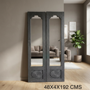 Cadre de miroir en bois vintage de luxe pour la décoration de la maison, adapté à la salle de bain, au salon et aux mariages - Product Image 6