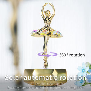 Perfume de coche de diseño de lujo personalizado al por mayor para difusor de fragancia de aire ambientador de coche de metal solar para salpicadero - Product Image 2