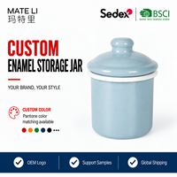 Contenant alimentaire en émail du fabricant, tasse à boire simple en émail pour la cuisine, le petit-déjeuner, la soupe, l'usage quotidien