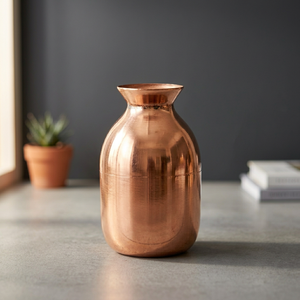 <b>Copper</b> Plated Iron Tabletop <b>Vase</b>-Lightweight Luxury Design for Party Use - Product Image 4