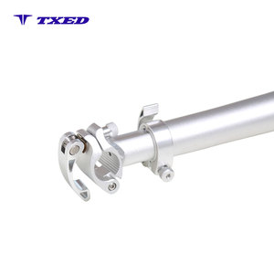 Zhihangda 8 Potence de vélo télescopique à rotation droite à dégagement rapide filetée ZHD-YW9 25.4x65mm Trou inférieur 38.1x265mm Sablée à la finition fine - Product Image 4