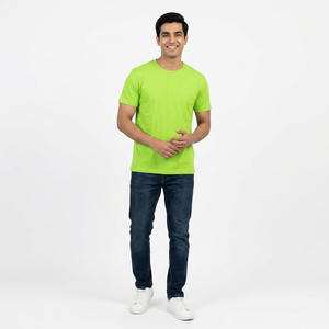 Camiseta de Hombre Hecha de 100% Algodón de Primera Calidad con Estampado de Color Sólido, Se Puede Personalizar con Estampado - Product Image 1