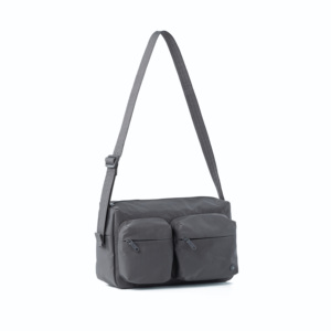 Sac bandoulière femme avec plusieurs compartiments de rangement, fermeture éclair, uni - Product Image 2