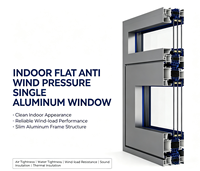 Fenêtre fixe en aluminium certifiée CE, à rupture de pont thermique, anti-chute, coupe-vent, avec cadre en aluminium