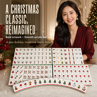 Ensemble de tuiles de Mahjong de Noël personnalisé, motif Casse-Noisette classique revisité, Mahjong américain, cadeau de fêtes, OEM ODM, vente en gros, usine USA