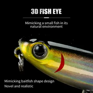 Lushazer tickbait דיג לפתות פיתיון קשה 2.5g 6 גרם משטח הליכה כלב לפתות פיתיון עיפרון צף פיתיון טרה מים מתוקים - Product Image 4