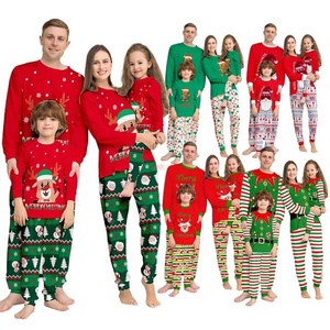 Pijamas Navideños Familiares Personalizados de Alta Calidad 2024, Conjunto de Pijamas Navideños a Juego para Niños - Product Image 1