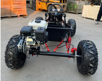 Go-Kart Todoterreno con Volante, Motor de Gasolina de 212cc y 4 Tiempos, Llantas de 10 Pulgadas, para Adultos y Niños, 60km/H, Kart de Montaña de Largo Alcance