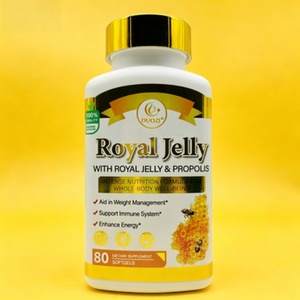 Gélules de <span class=keywords><strong>Gelée</strong></span> <span class=keywords><strong>Royale</strong></span> à Haute Concentration Marque Blanche, Contenant 10-HDA (équivalent à 1000 mg de <span class=keywords><strong>Gelée</strong></span> <span class=keywords><strong>Royale</strong></span> Fraîche) - Product Image 1