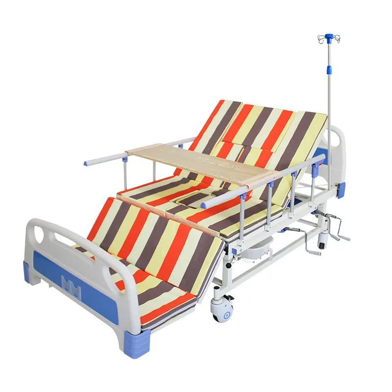 Cama manual multifuncional para el cuidado del hogar, cama médica de enfermería para ancianos para uso en el hospital