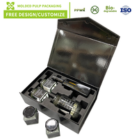 Plateau en pulpe moulée biodégradable sur mesure, boîte en pulpe de papier, insert en carton, emballage vert, solutions d'emballage durables