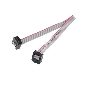 Cable flexible gris con paso de 2.54mm, conectores en forma de cuerno de 6, 10, 14, 20 y 40 pines para pantalla JTAG - Product Image 1