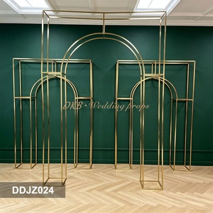 DKB Espejos Arqueados Metálicos Modernos de Gran Venta, Juego de Paneles Decorativos Verdes Desmontables para Pared, Diseño Interior, Decoración de Bodas - Product Image 2