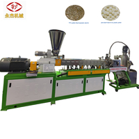 Machine de granulation à double vis parallèle co-rotative biodégradable YongJie avec moteur, PLC et boîte de vitesses, haute performance, 13 sections, certifiée CE ISO9001